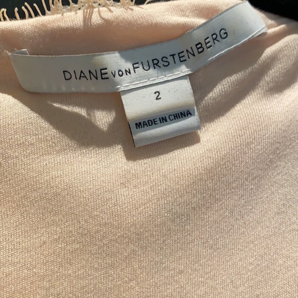 Diane Von Furstenberg Blush Lace Maxi Wrap Dress - Picture 2 of 3